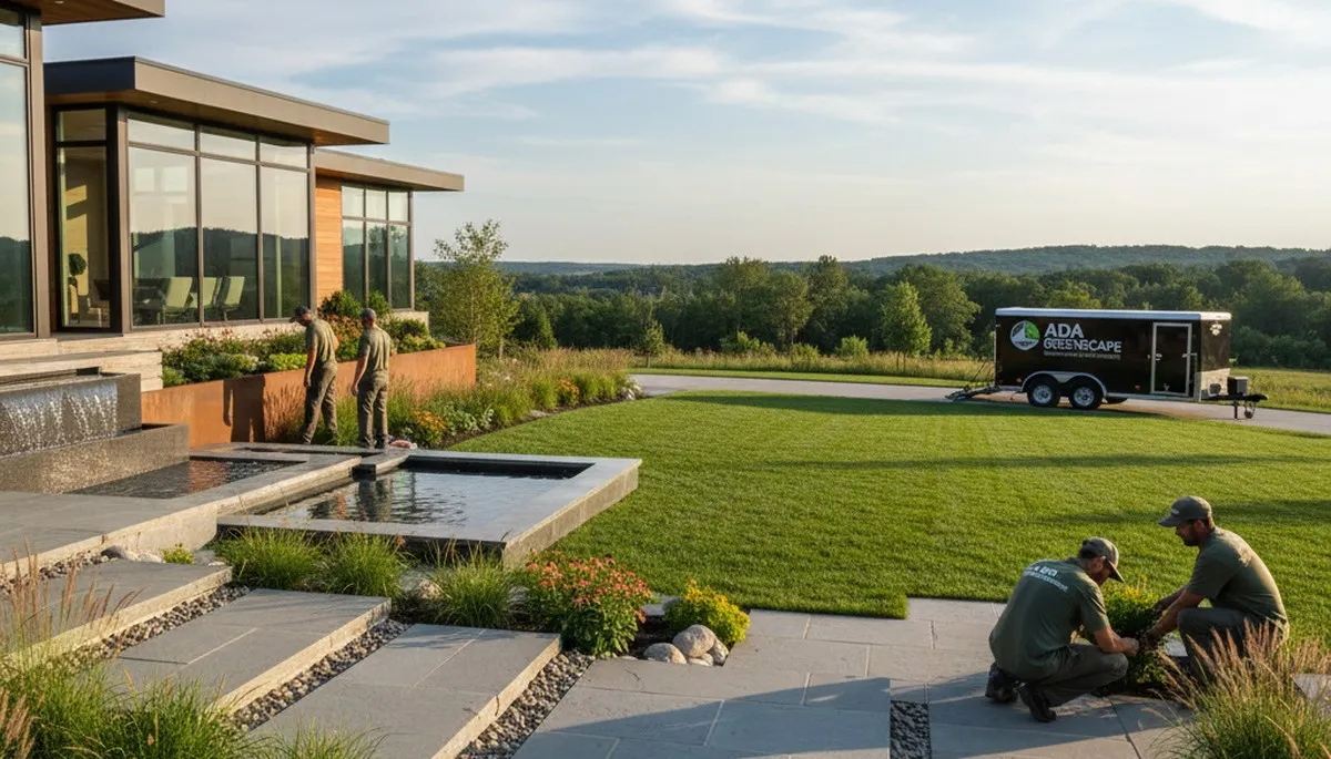 Landscaping crew serving Grand Rapids, MI with professional lawn and landscape services