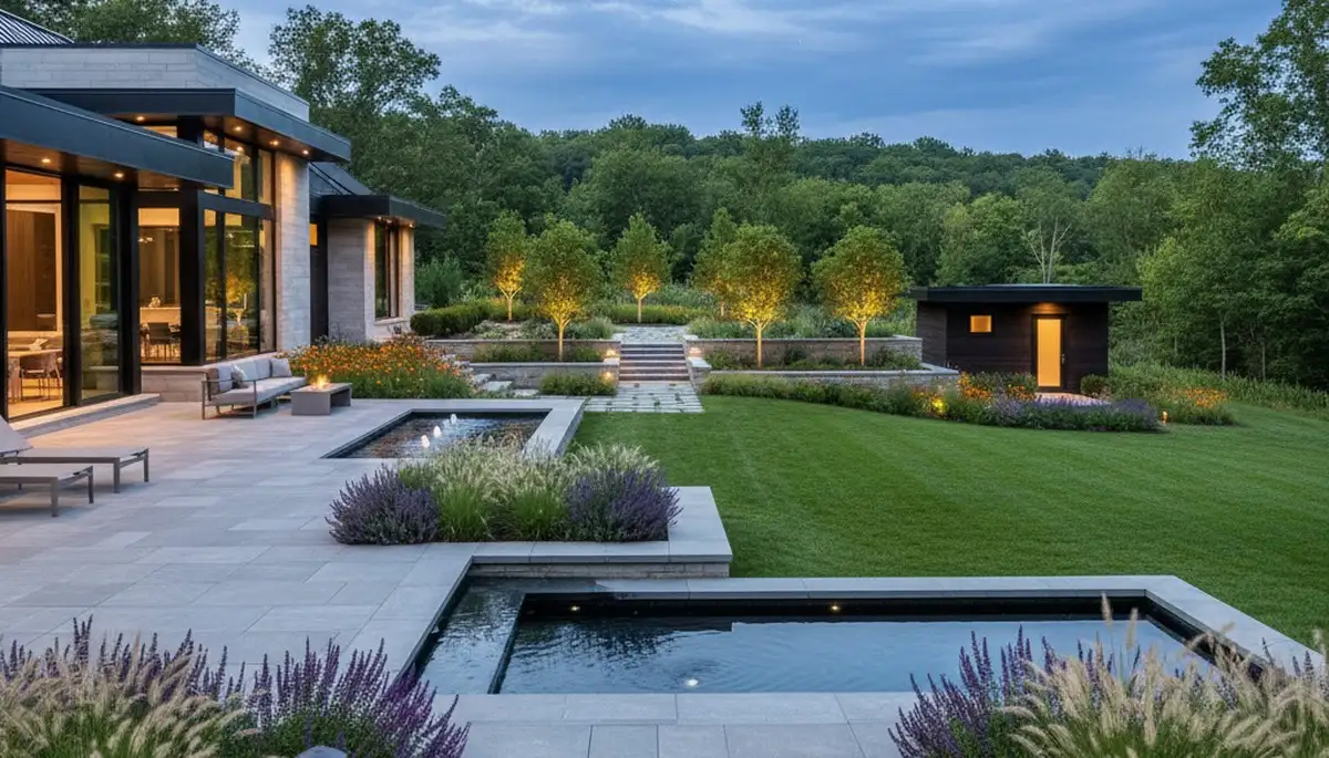 Landscaping crew in Grand Rapids, MI providing professional lawn and yard care services