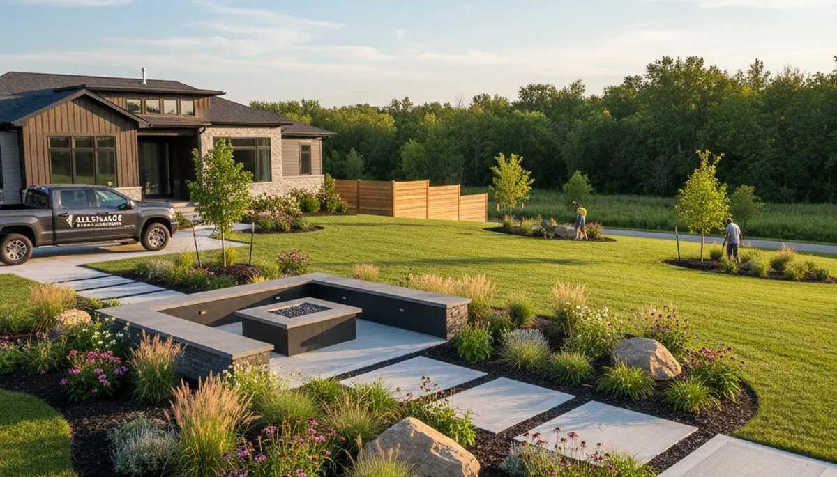 Landscaping crew serving Grand Rapids, MI with professional lawn and landscape services