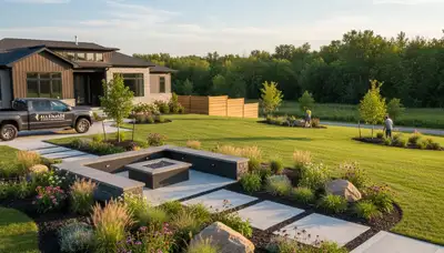 Landscaping crew serving Grand Rapids, MI with professional lawn and landscape services