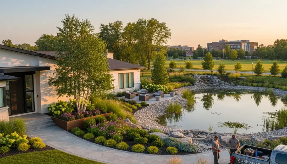 Landscaping team serving Grand Rapids, MI with professional lawn and yard care services