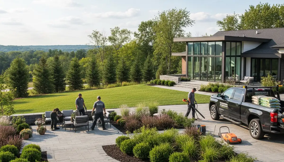 Landscaping team serving Grand Rapids, MI with professional lawn and landscape services