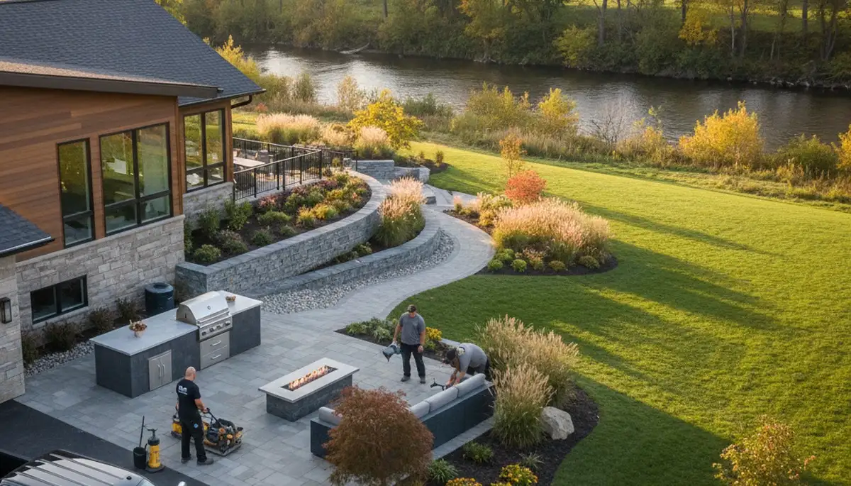 Landscaping team serving Grand Rapids, MI with professional yard maintenance services