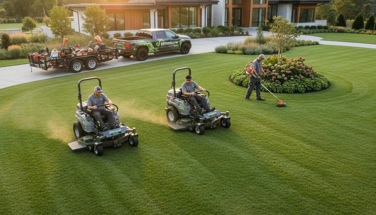 Professional lawn mowing service in Grand Rapids, MI by Chop Chop Landscaping