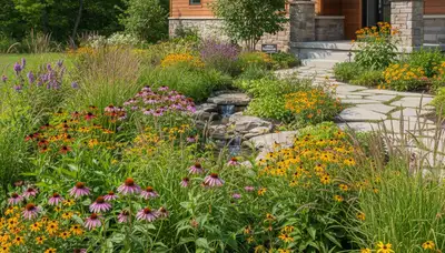Sustainable native plant garden design by professional landscapers in Grand Rapids, MI